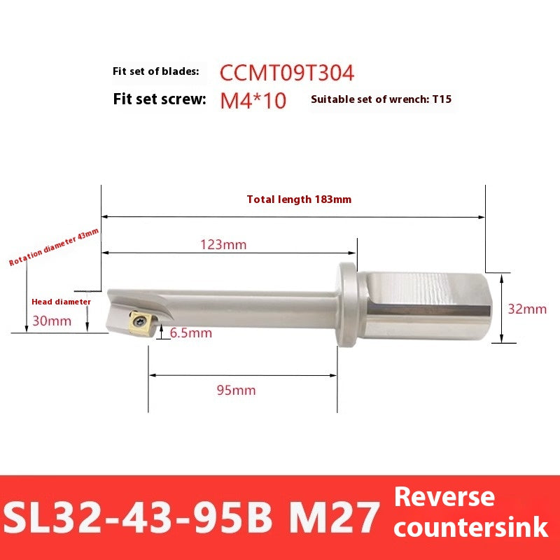 1146-Reverse Countersink Cutter Machining Center Reverse Countersink Face Milling Toolholder Reverse Pull Countersink Cutter Inverted Pull Reverse Scrape Countersink Toolholder Shandong Denso Pricision Tools Co.,Ltd.